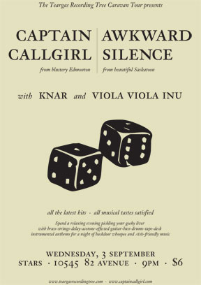 Captain Callgirl gig poster - 2003